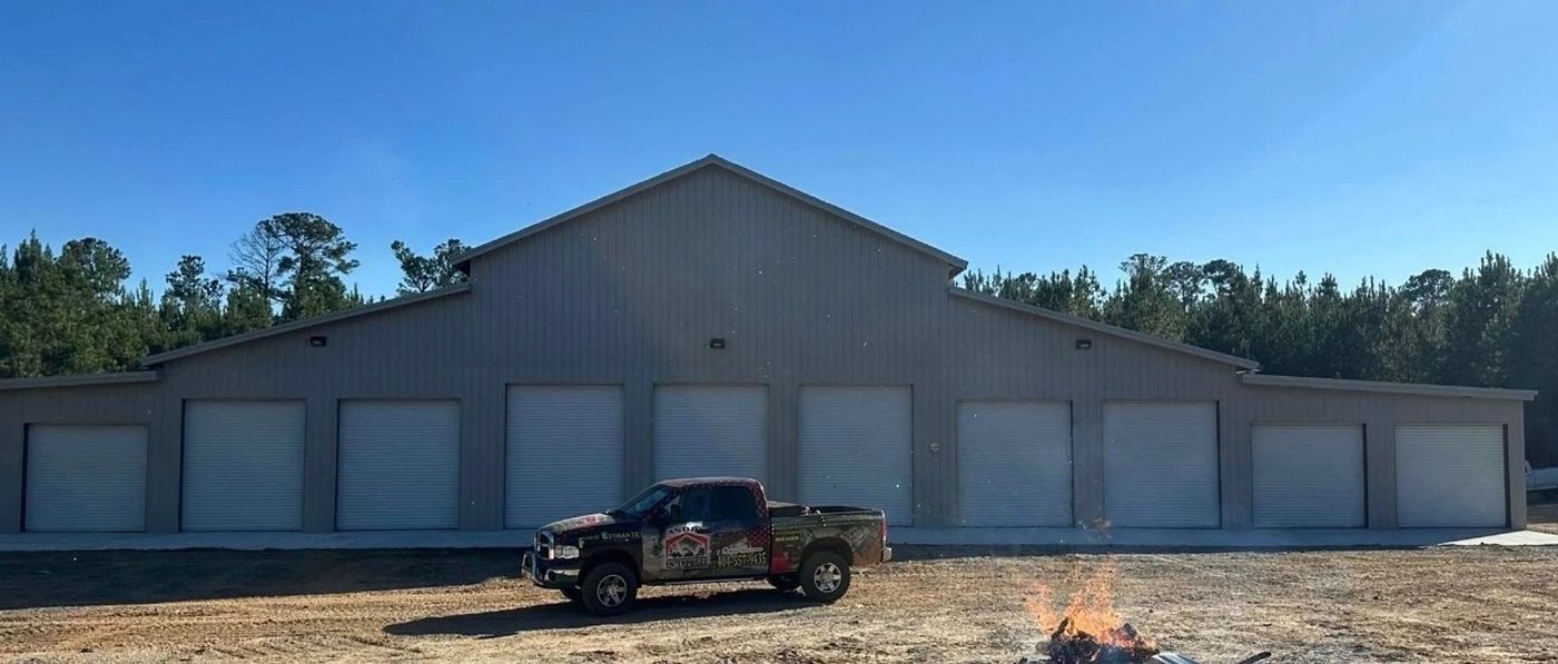 Pole Barn fabricated wing additions along with roller doors — photo 5
